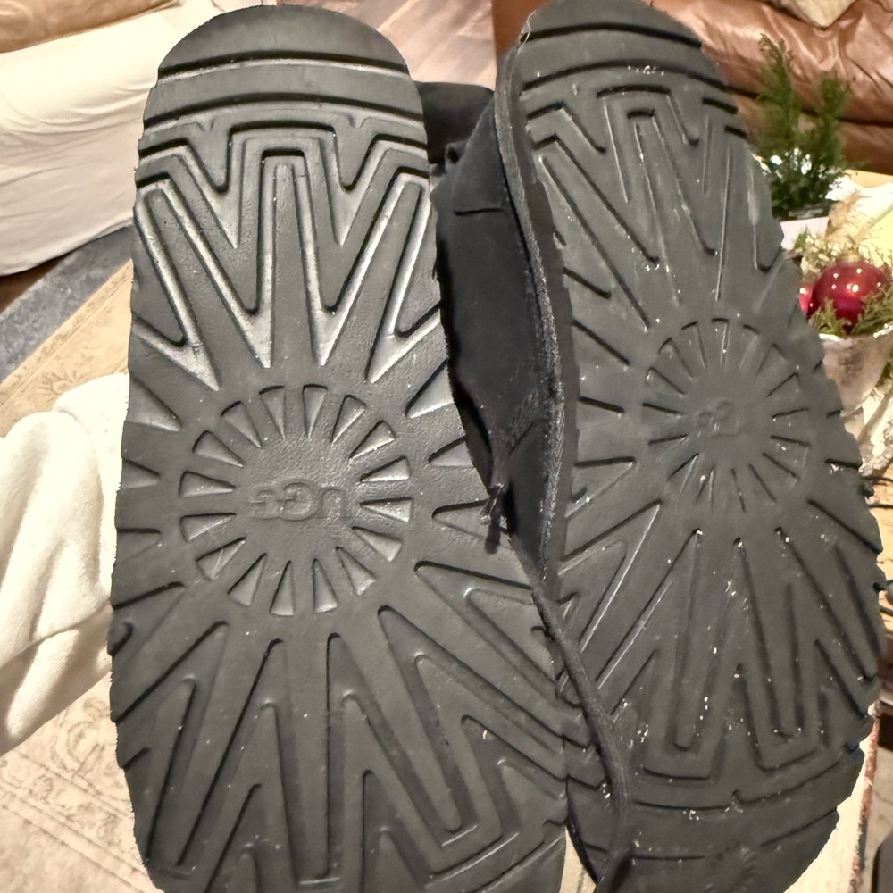 UGG Black Rugged Sole Boots
